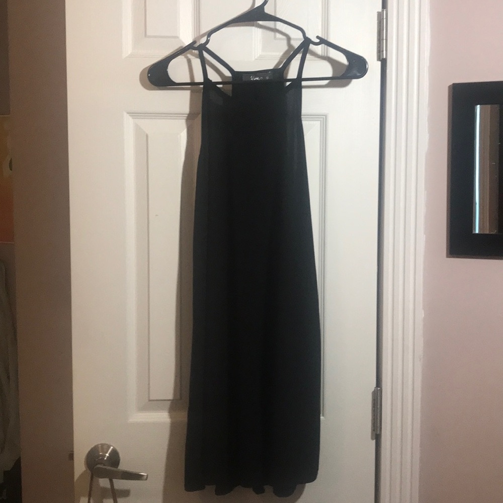 Black halter dress